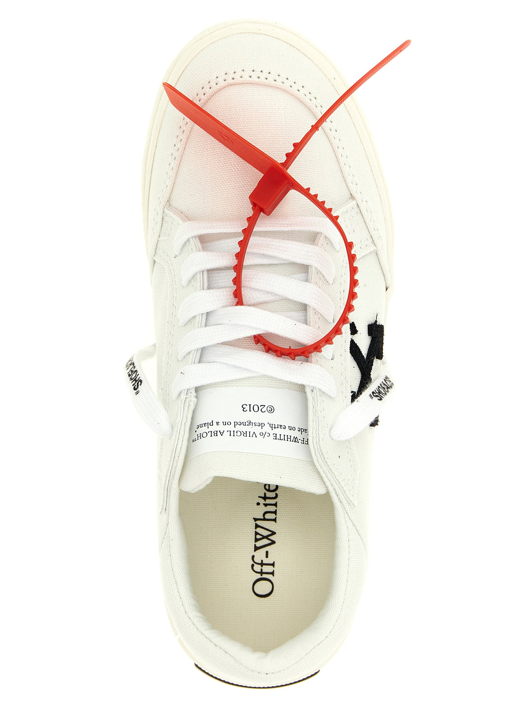 Off-White Vulcanized Sneakers - White/Black | 7293f1dc6e2a4405f7b2bd3bf6589ce7059edc1e