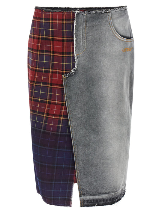 Patchwork Skirt Skirts Multicolor