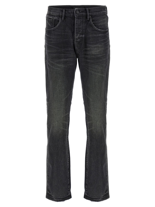 P005 Double Dip Coated Jeans Black