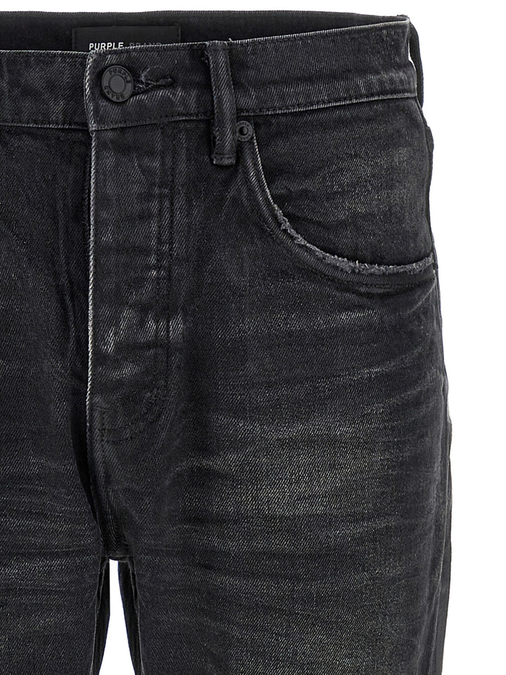 P005 Double Dip Coated Jeans Black