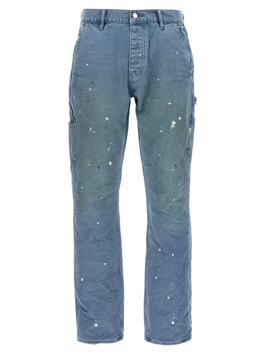 P092 Copper Plate Carpenter Pants Light Blue