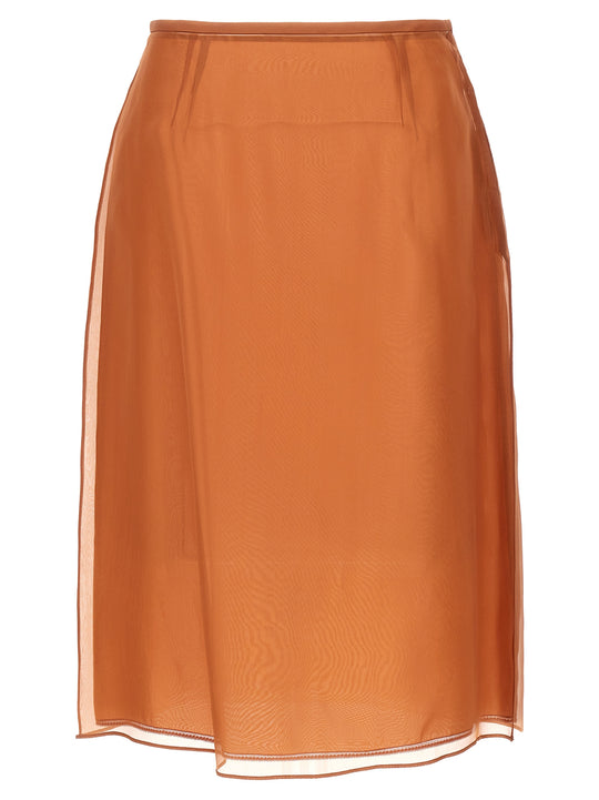 Organza Skirt Skirts Brown