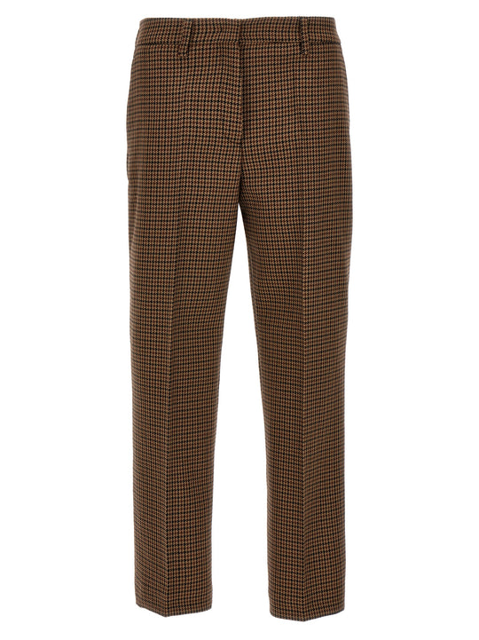 Houndstooth Pants Brown