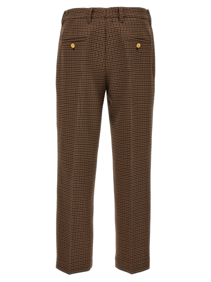 Prada Houndstooth Pants - Brown | 78c1d682366f454916cc2450696f9e171d8b35ac