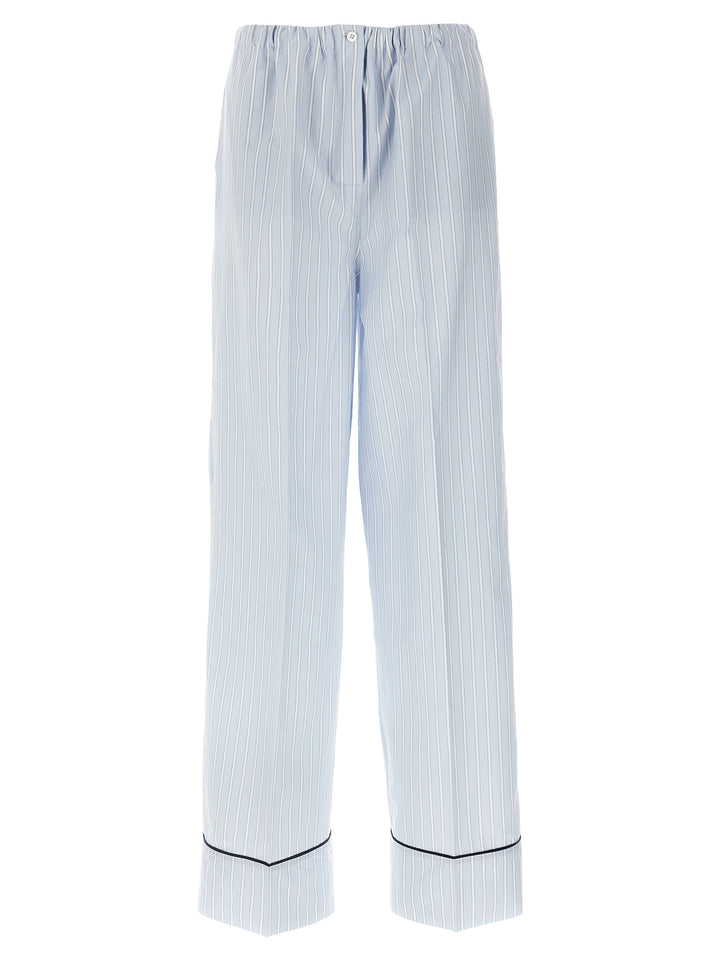 Prada Striped Pants - Light Blue | 4f6331b500f63d41d9157ec213d812c892805af6
