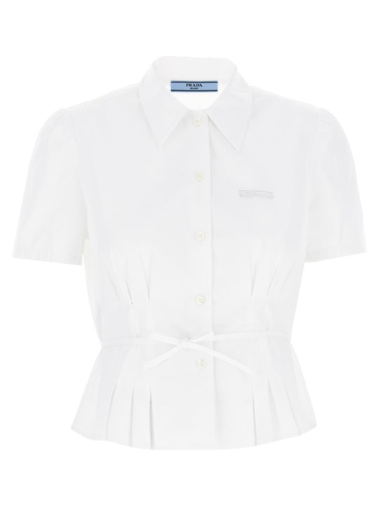 Pleated Shirt Shirt And Blouse White