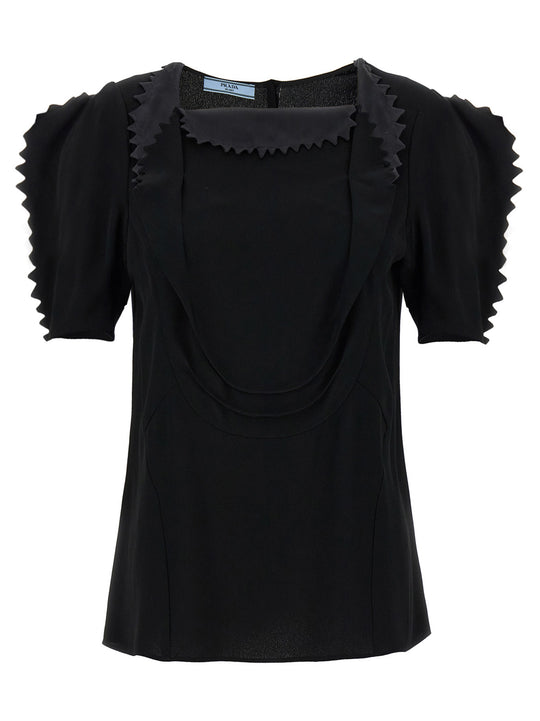 Cady CrêPe Top Tops Black