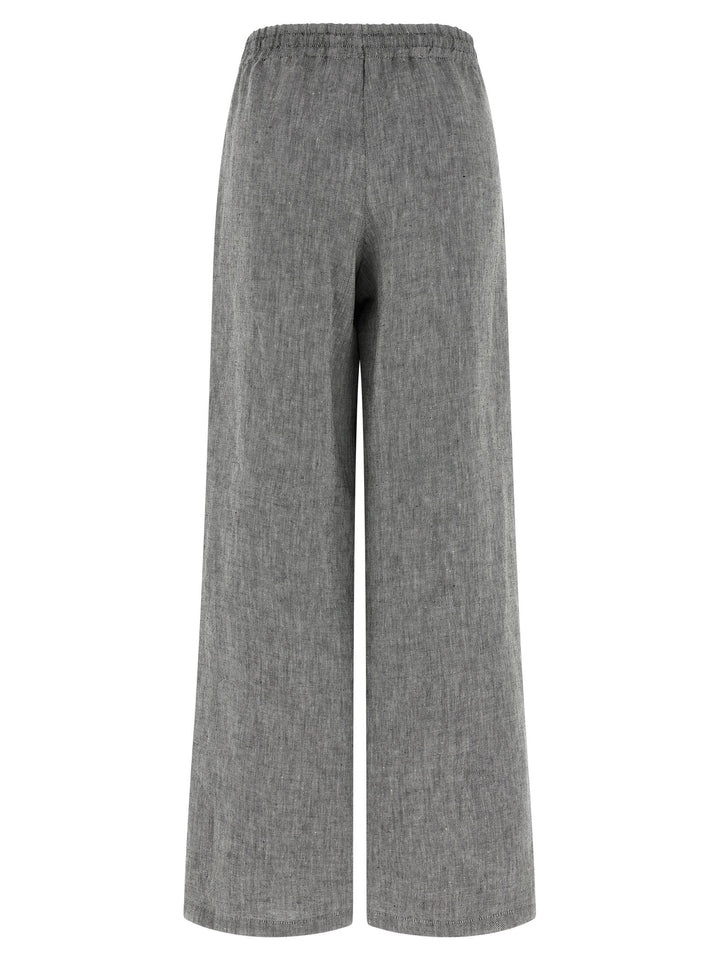 Federica Bonifaci Linen Trousers Pants - Gray | fef258c380d4164794df78bc6f416a8263c5bb95