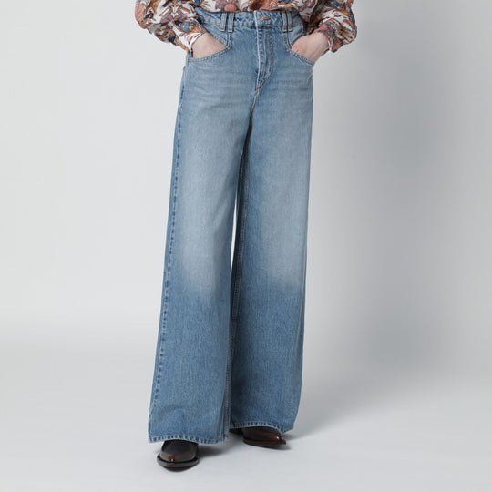 Light Blue Lemony Wide-Leg Jeans