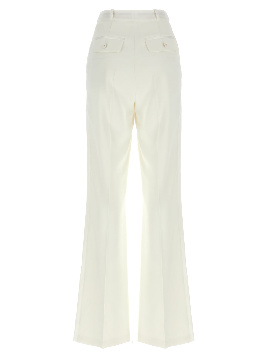 Elisabetta Franchi Tuxedo-Effect Trousers Pants - White | f3a180e7958e50463a8de9a74e576684d6b58bf0