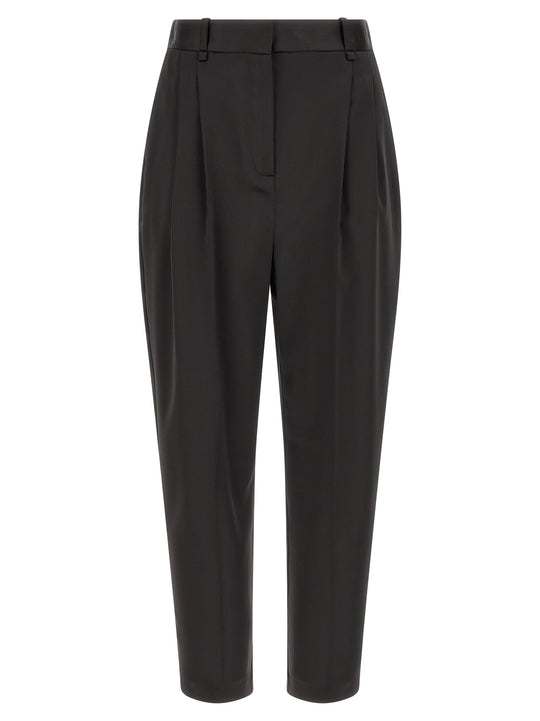 Stretch Satin Pants Black