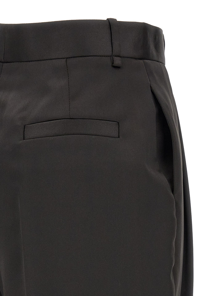 Elisabetta Franchi Stretch Satin Pants - Black | 1972d1ef2c4511391f0c00e2600c470134a79570