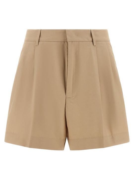 Bermuda Shorts With Pleats Bermuda And Short Brown