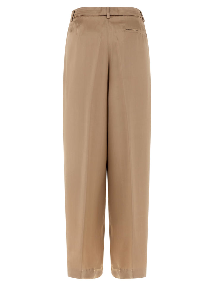 Fabiana Filippi Liquid Satin Pants - Beige | e3d40e0c457a6d80912847067628b15dfebf6596