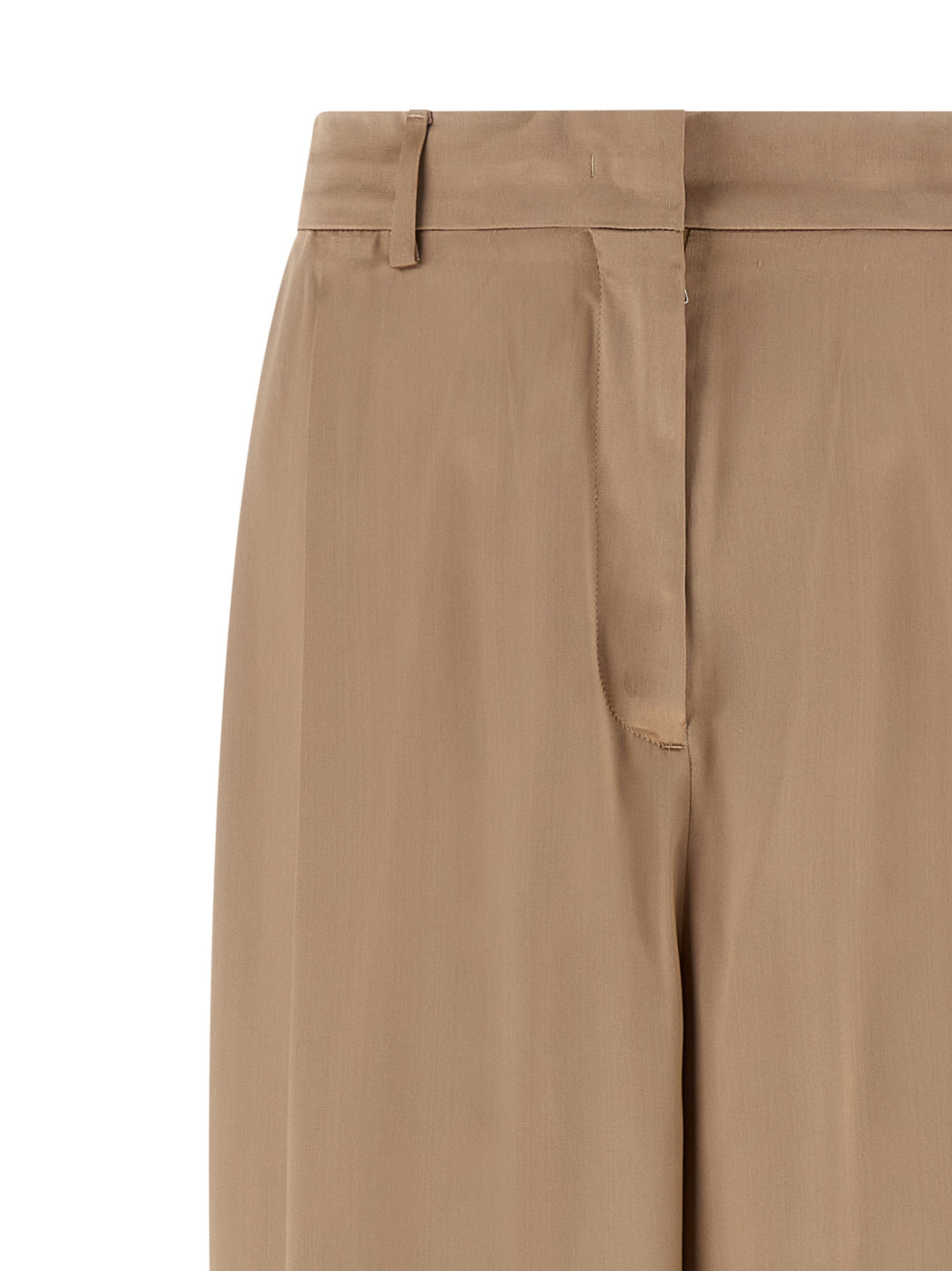 Fabiana Filippi Liquid Satin Pants - Beige | ca3108e08a96d58221d2bc55779b7ae2a6c03046