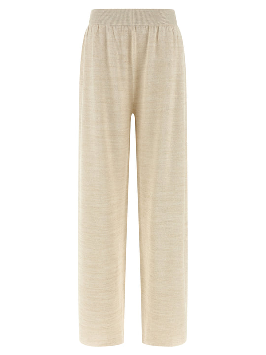 Lamé Thread Trousers Pants Gold