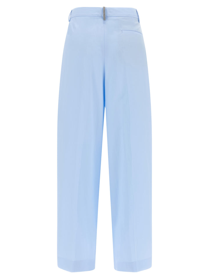 Fabiana Filippi Filo Diamante Pants - Light Blue | bed7f3faa064dd2e4e2ed8a26da4d603756c6a19