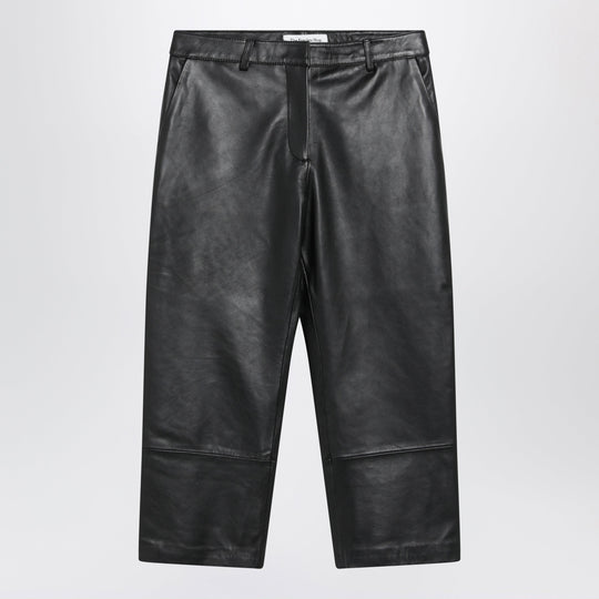 Lior Capri Pants In Black Lamb Leather