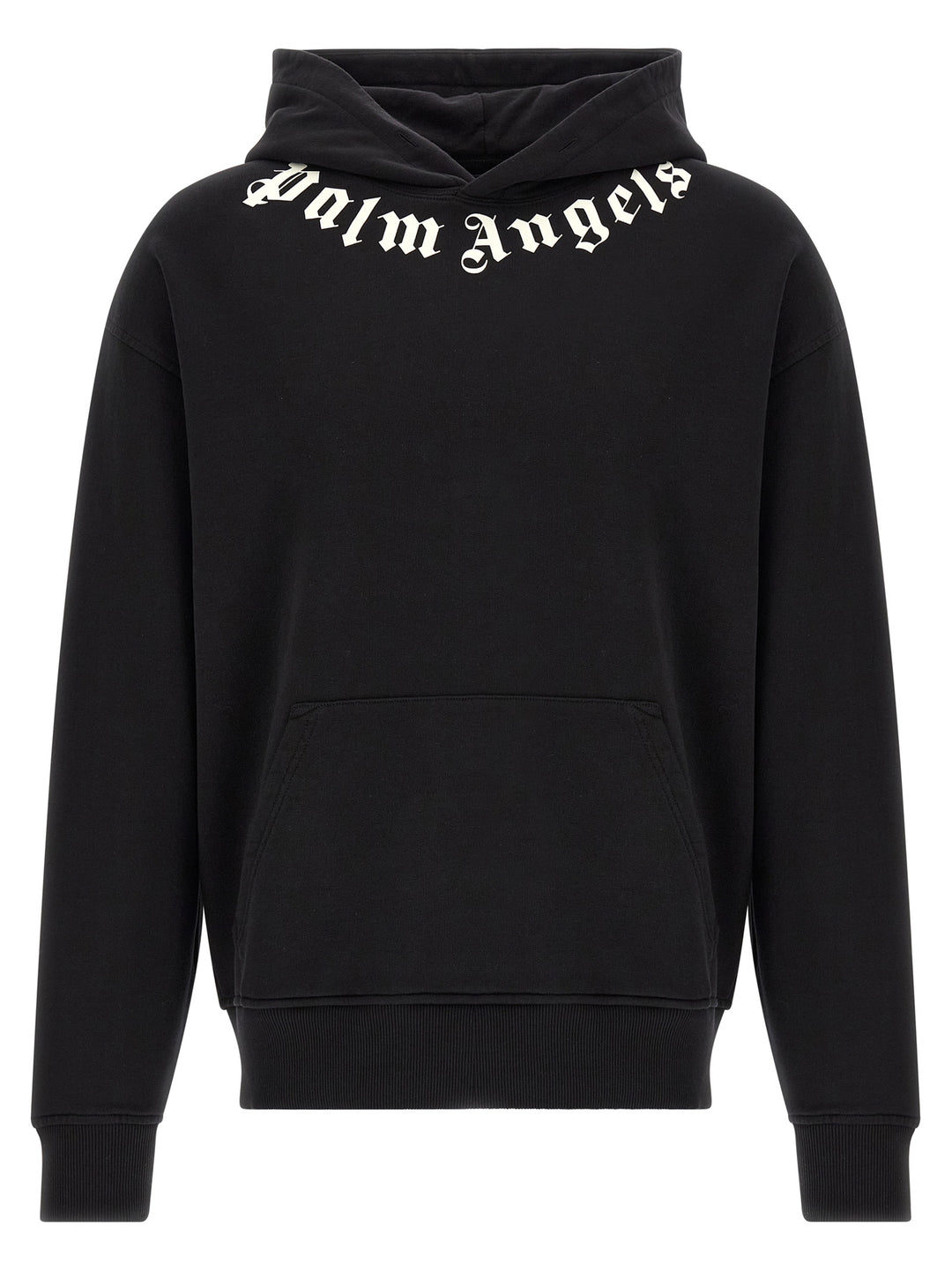 Palm Angels Logo Hoodie Sweatshirt - Black | 8202f8c9a8ce43324ae29bf5b8e2dc3f7b58acb1