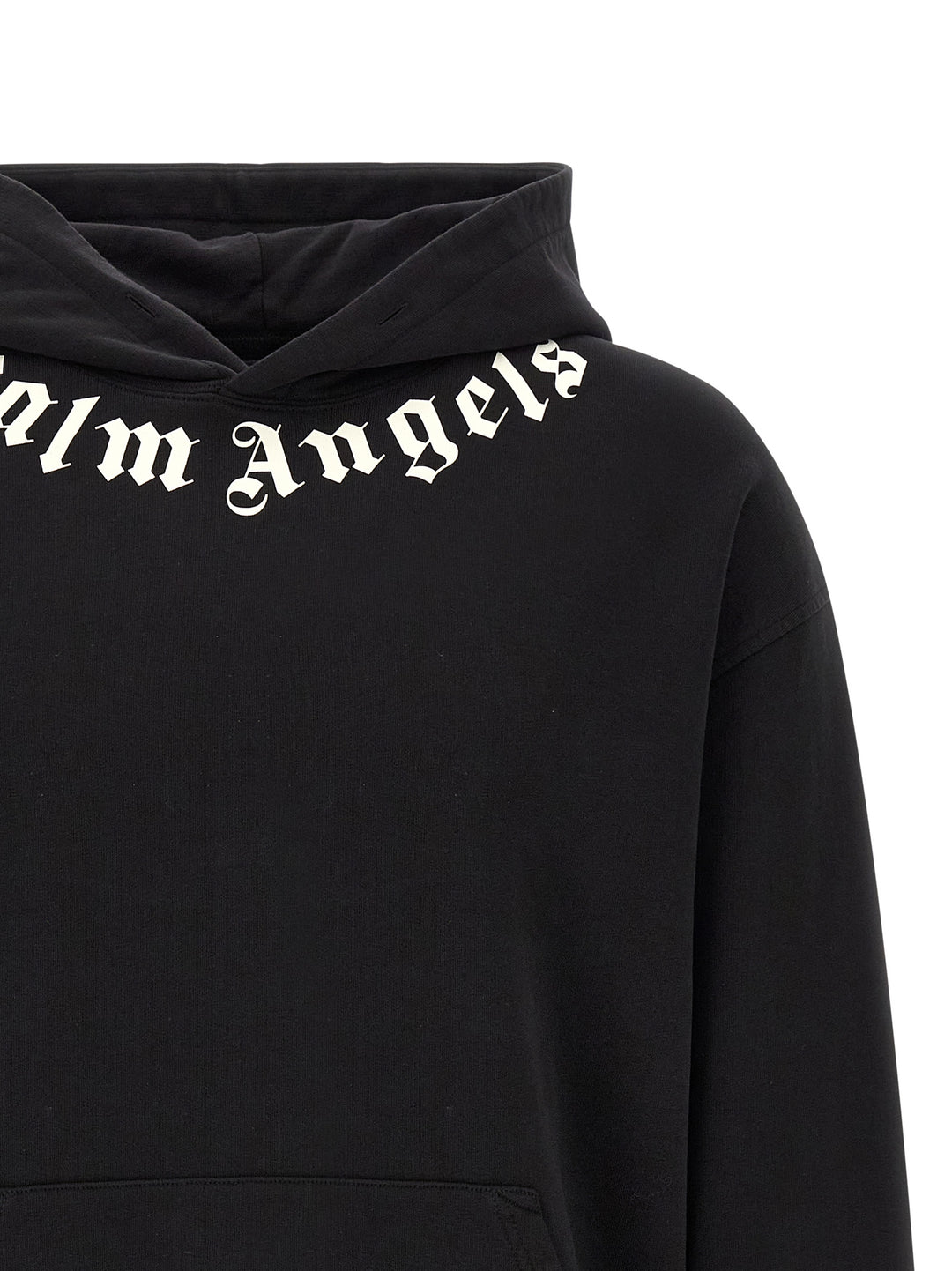 Palm Angels Logo Hoodie Sweatshirt - Black | 307cdee6bf48e1c70aba550c0a795384030ac53b