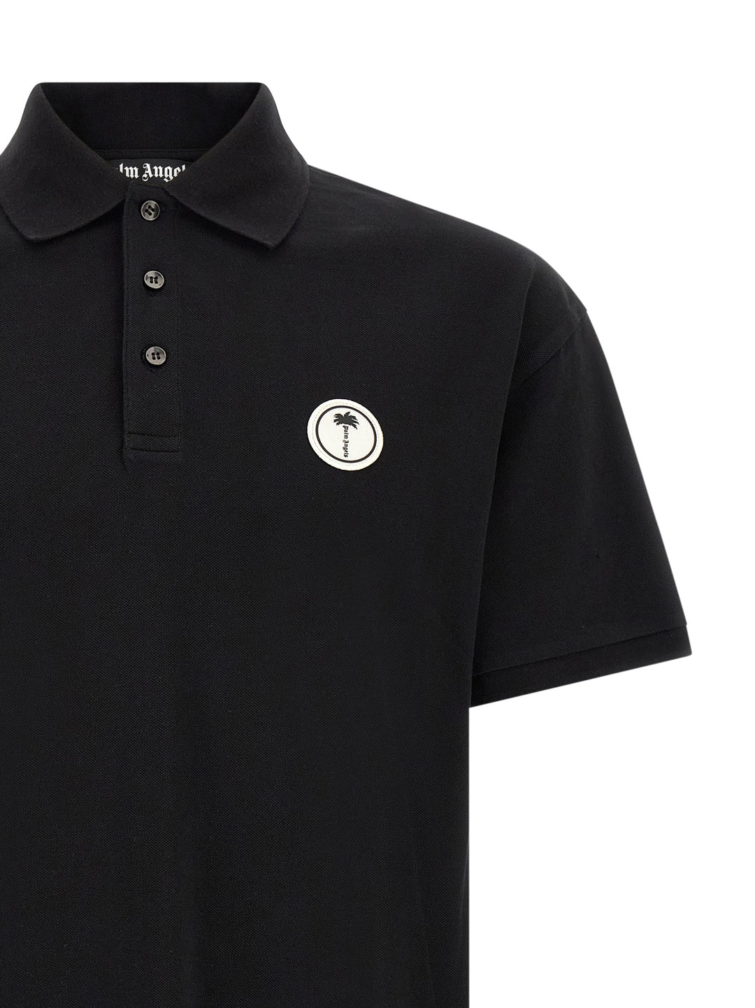 Palm Angels Logo Patch  Shirt Polo - Black | 3605d149cb6c265a5aeb1b6289743c9c97f0354a