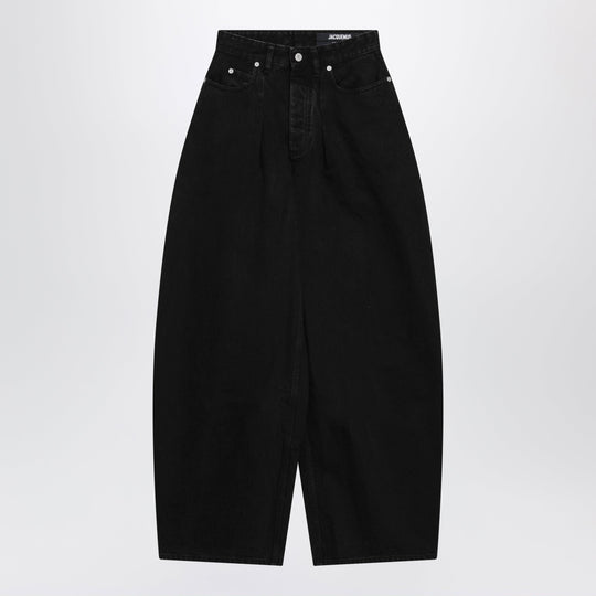 High-Waisted Black Denim Jeans