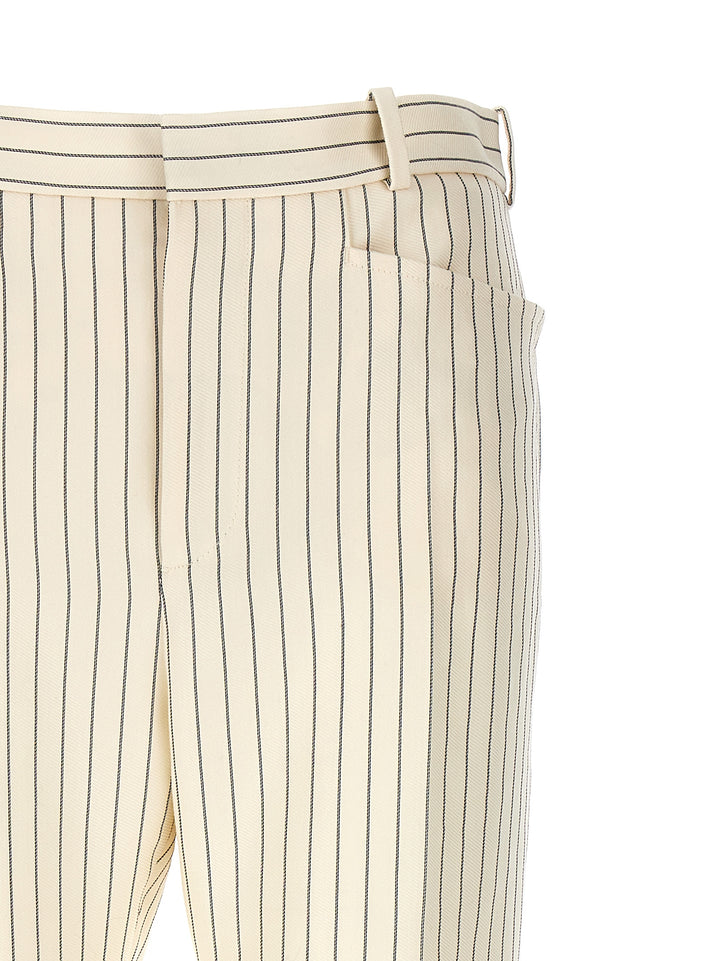 Tom Ford Pinstripe Pants - White/Black | de3c424ece15d1f7ea18d3a2dc13b637e4260015