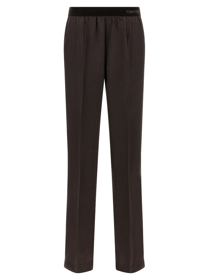 Tom Ford Silk Pants - Brown | 903431ac3b76ac77394c41100a334c34e469ba29