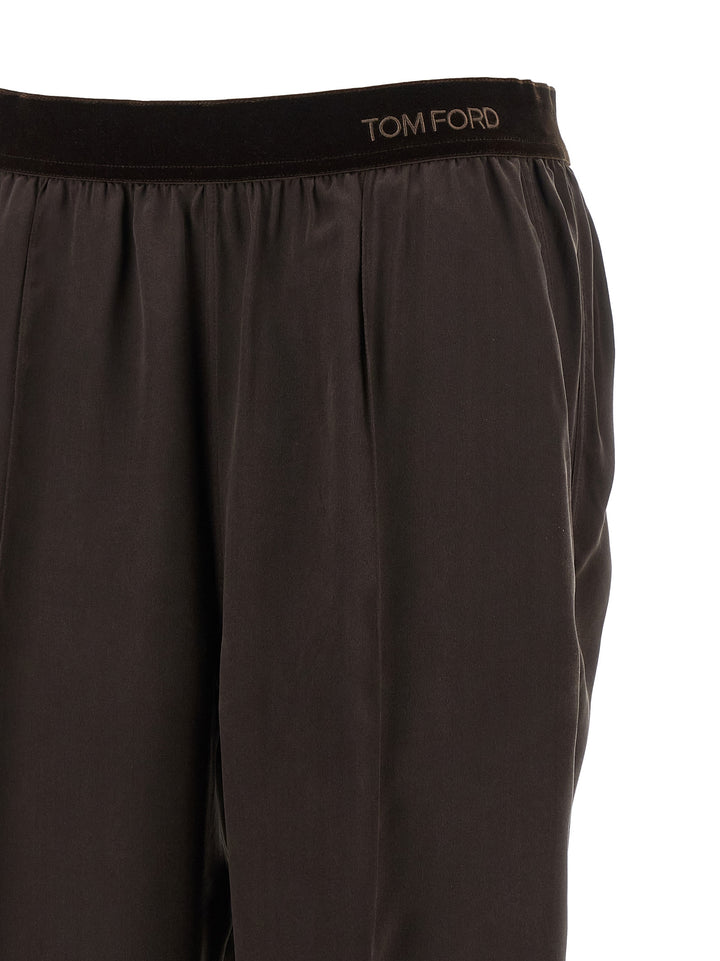 Tom Ford Silk Pants - Brown | c974554a11db09826efdf246908717b2d139ebb9