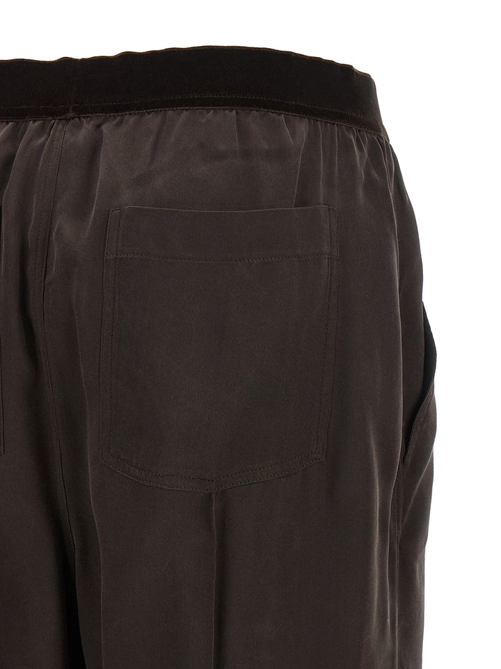Tom Ford Silk Pants - Brown | f5c7d845b29340935b89a74d831c7cd1562b500f