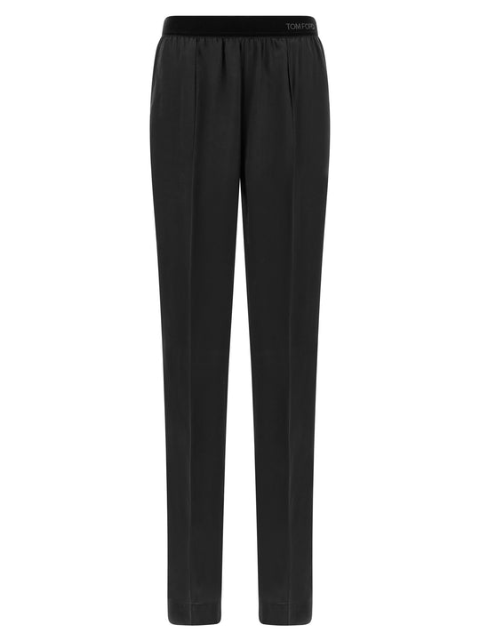 Silk Pants Black