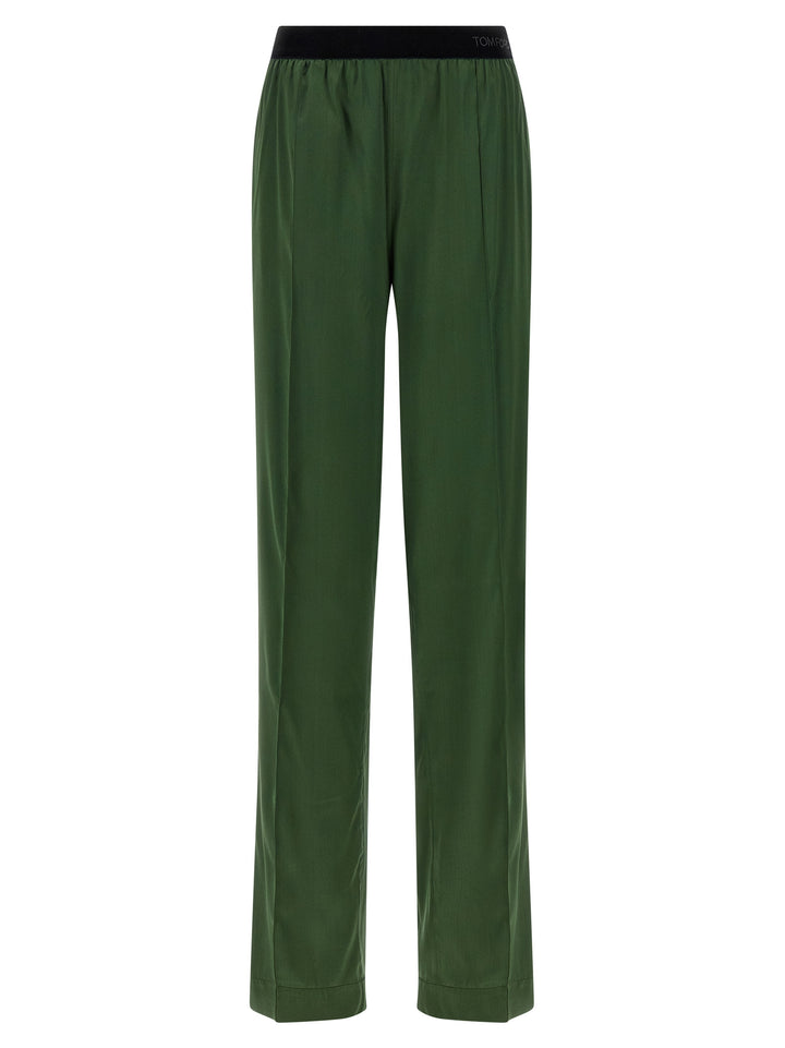Tom Ford Silk Pants - Green | 35c654a3fe142831c84c02e85996d8c656abb912