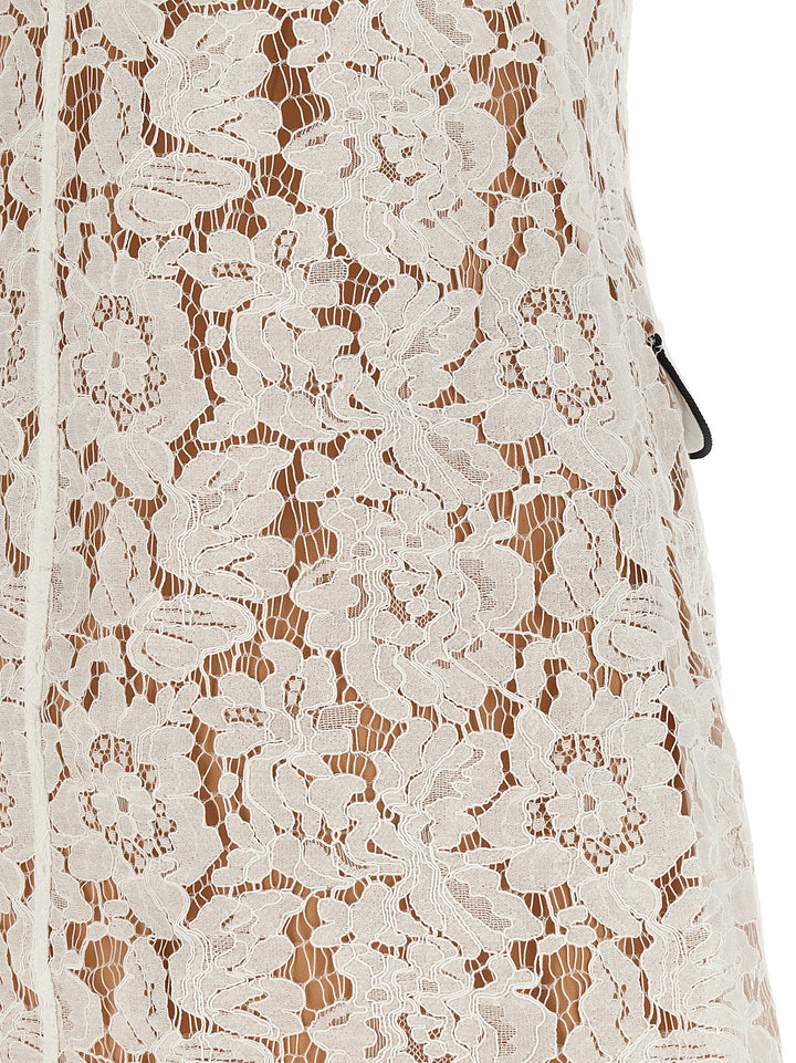 Self Portrait White Lace Contrast Collar Mini Dresses - White | a1565944471e34baf011c3dfa90e5335cb9f9825