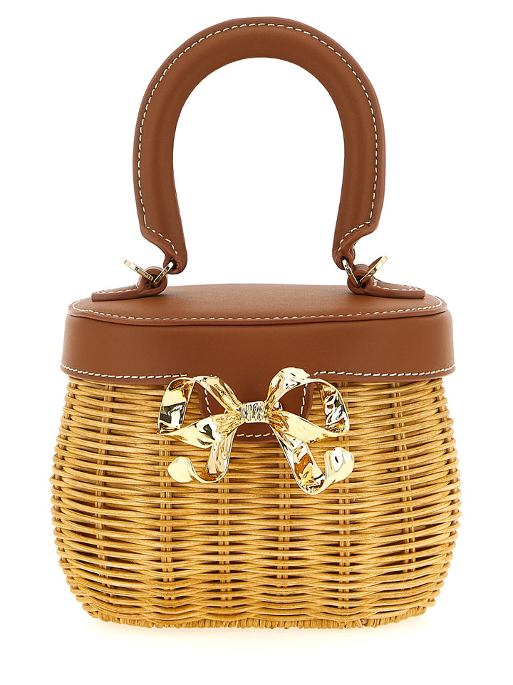 Self Portrait Rattan Bow Basket Hand Bags - Brown | 7c2b8f56d450bcdd252dc93d7bc5bd895e8a5a59
