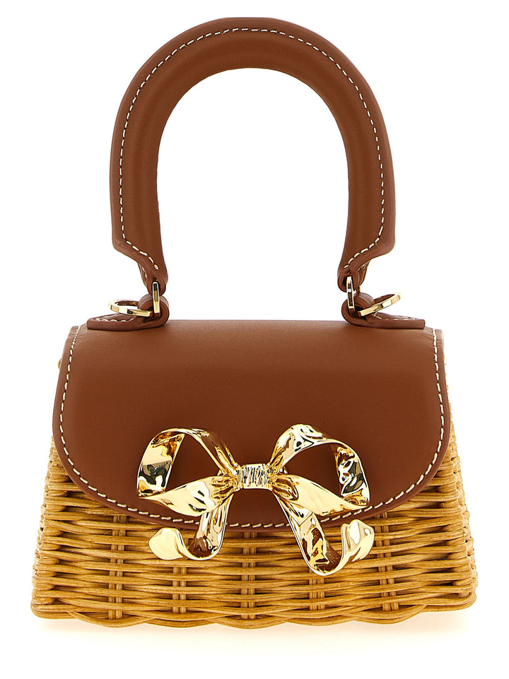 Self Portrait Rattan Micro Bow Hand Bags - Brown | 7e623862db87f357343ae2defb386ba3a941a641