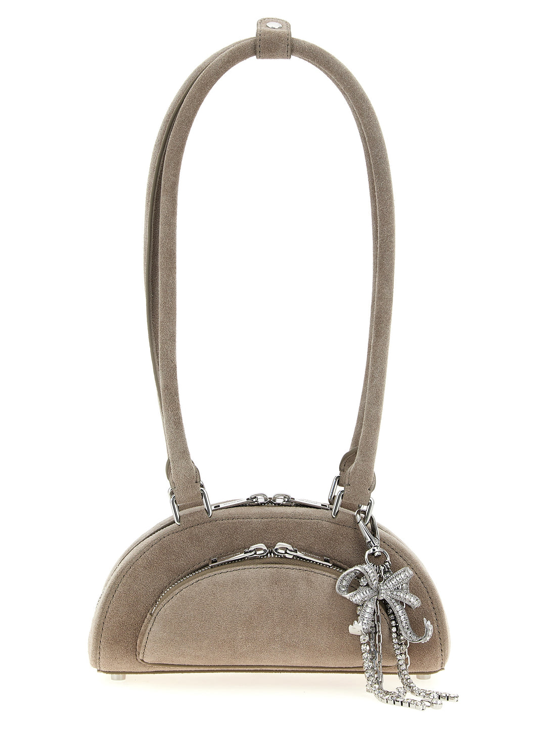 Self Portrait Suede Mini With Charm Shoulder Bags - Gray | ba7a53bec98fecdb821d34f8599162a9cc479217