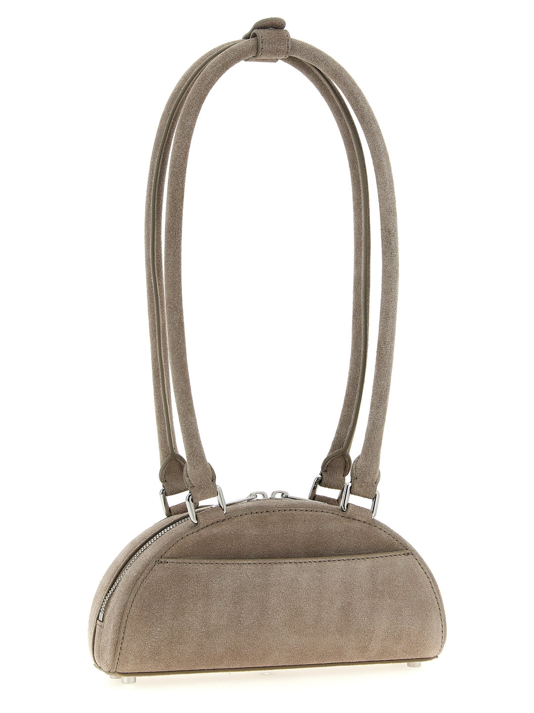 Self Portrait Suede Mini With Charm Shoulder Bags - Gray | 41a0b1fe4d993f3dfb796512a0e9dba8891c0e32