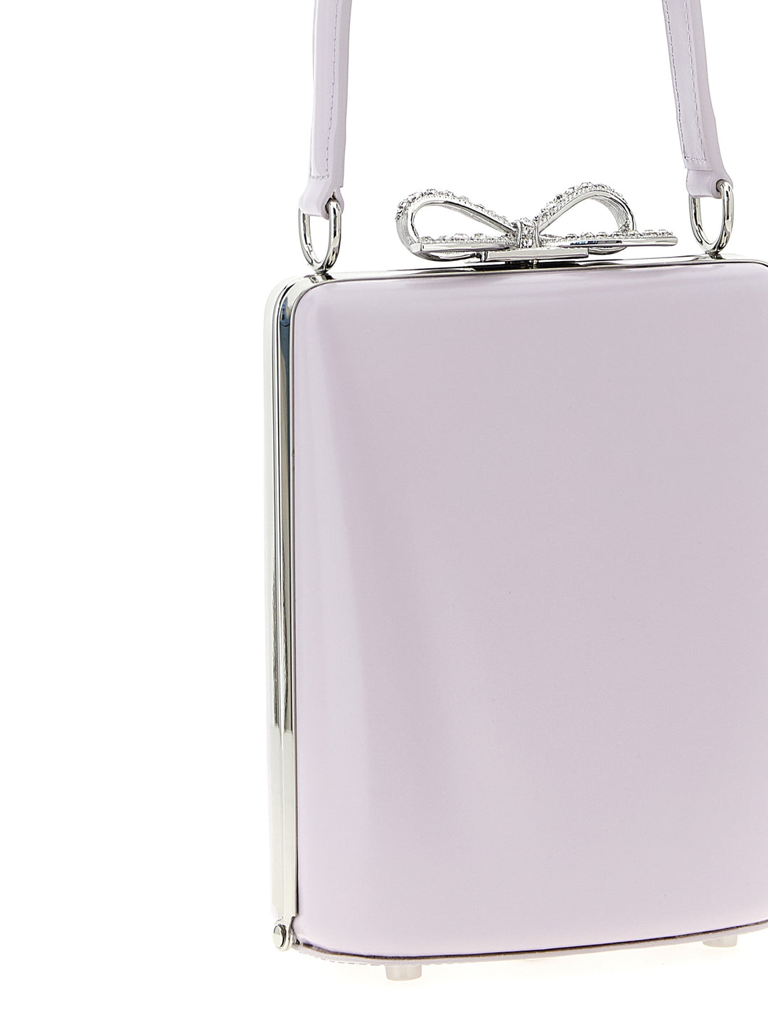 Self Portrait Lilac Leather Mini Bow Hand Bags - Purple | 0e677a75e37818dc27b116aa64b41807e69b284e