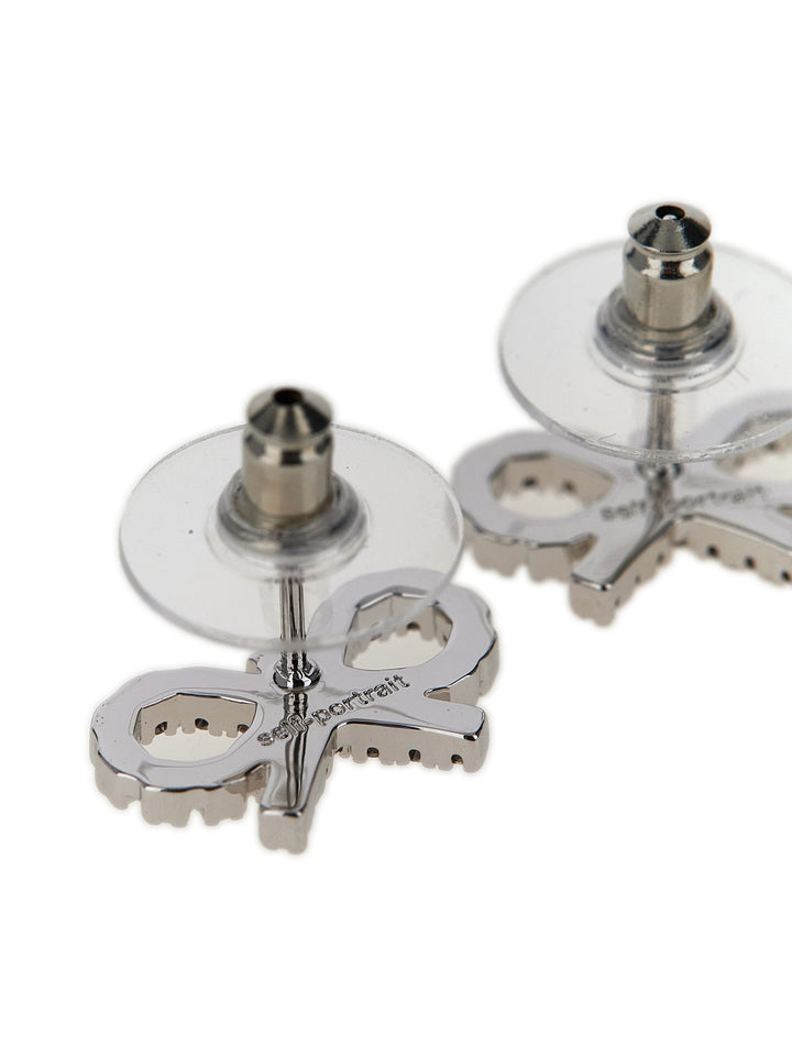 Self Portrait Micro Bow Jewelry - Silver | 7b9b069f3ff6b378383fb065e99c43d158f9a549