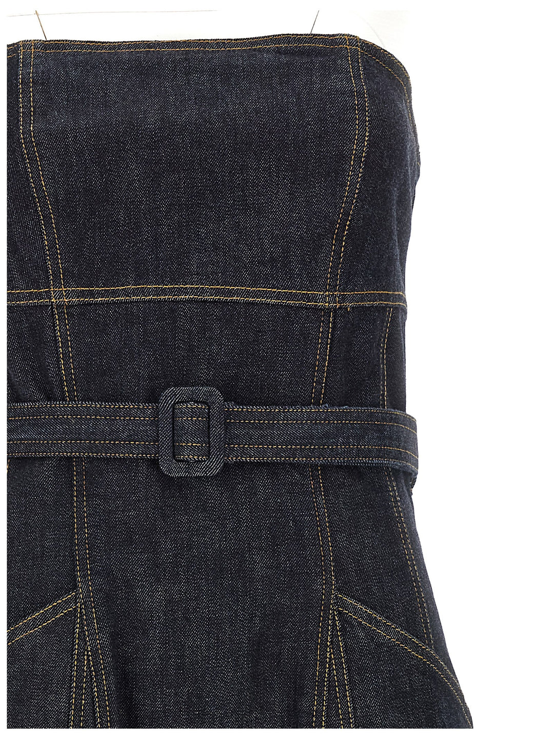 Self Portrait Indigo Denim Bandeau Midi Dress Dresses - Blue | cdf244dc4c07cb87b6e3fd90c372cd8ce98ee316