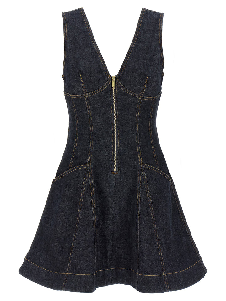 Self Portrait Indigo Denim Mini Dresses - Blue | 85def41a778951a3e74c449f0612a1fc07850b20