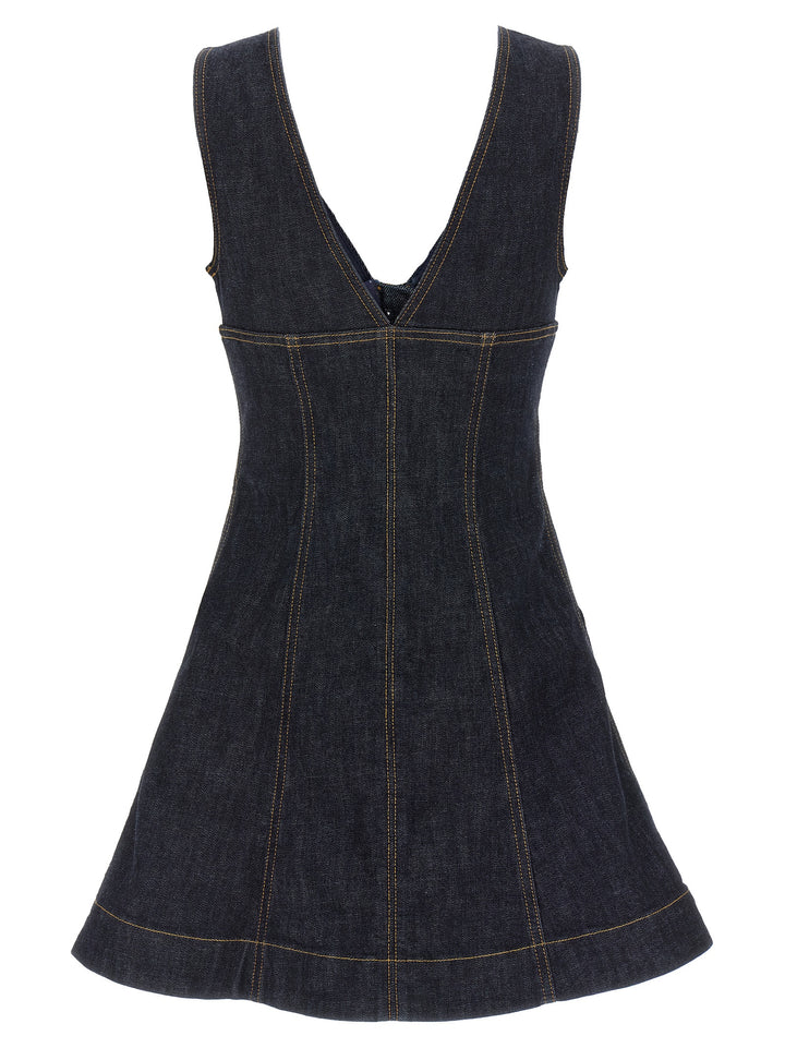 Self Portrait Indigo Denim Mini Dresses - Blue | 0cb3764b4c2c03a24d44e3bd07422921cf28b472