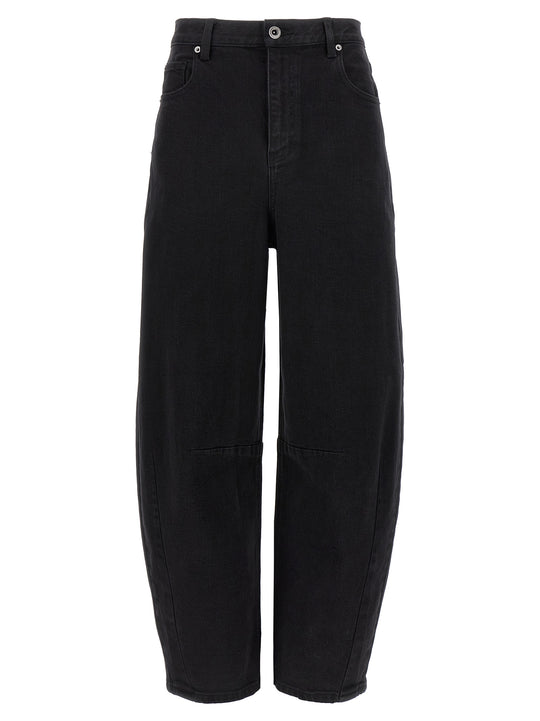 Black Barrel Leg Jeans Black
