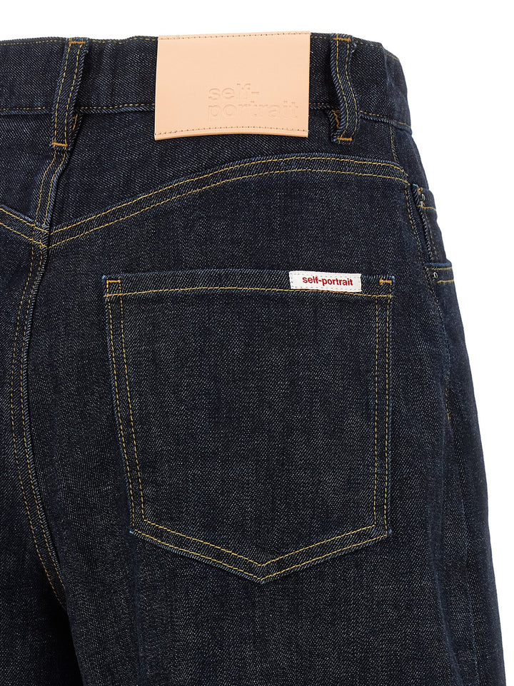 Self Portrait Indigo Barrel Leg Jeans - Blue | 2c4cfa5bfd5e6cb3565bdbbe0debab5dc49c7e9b