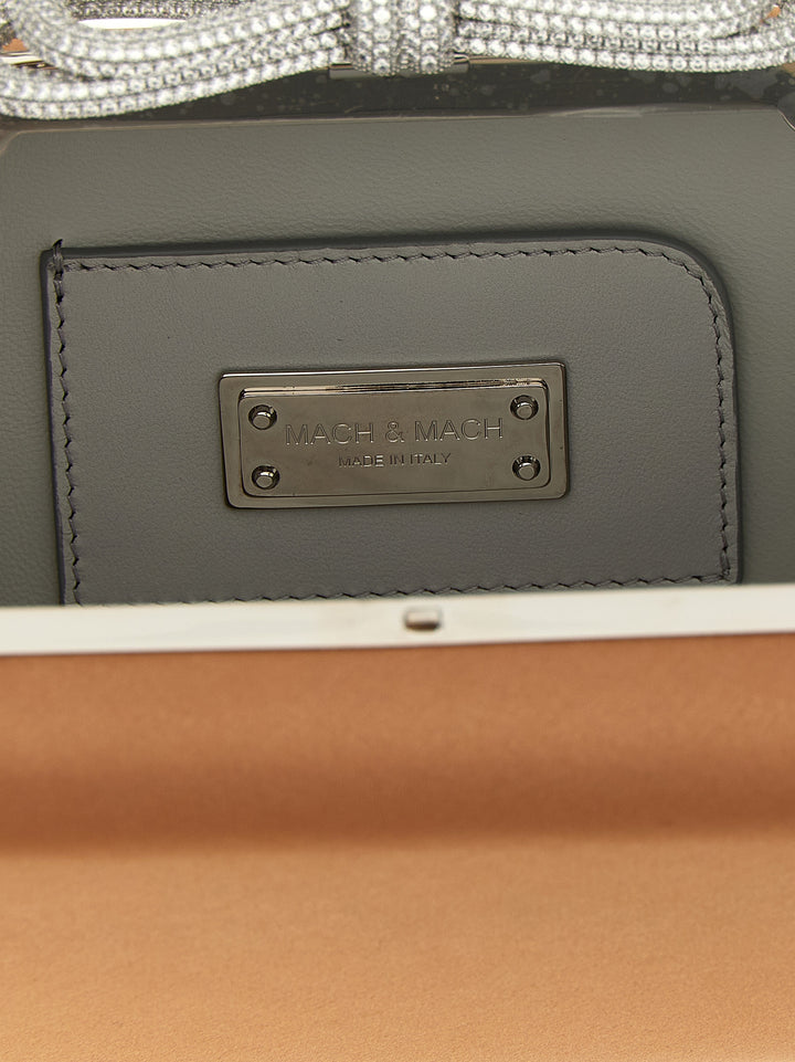 Mach & Mach Double Bow Satin Clutch - Beige | 102740cc7268829b88091367cd072695243c2bc1