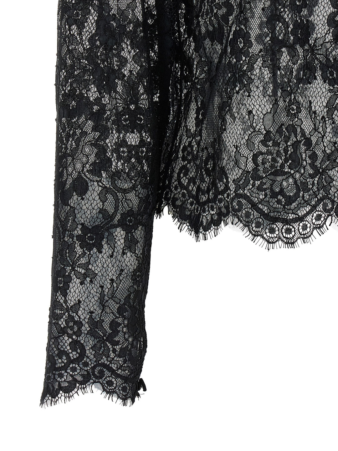 Self Portrait Black Lace Shirt and Blouse - Black | faf43dfbcb0fd6494f102eca52bbcef36353a65e
