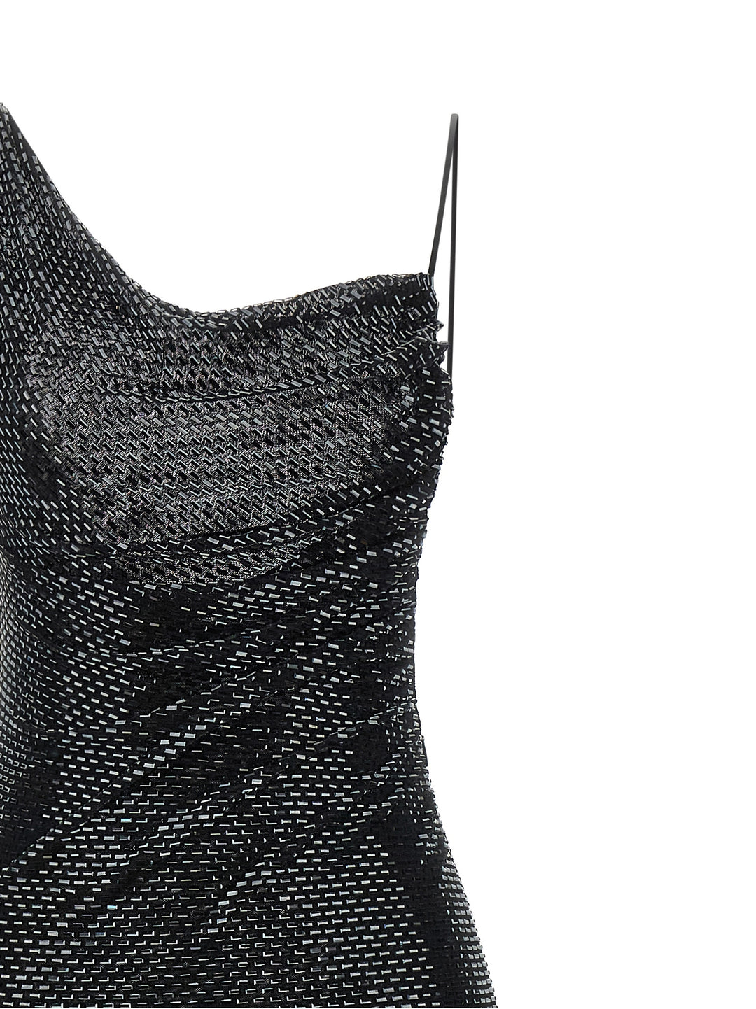 Self Portrait Black Rhinestone Draped Maxi Dresses - Black | 60b920f072896d6ca5d7f5a90be0c1cb9af0efc6