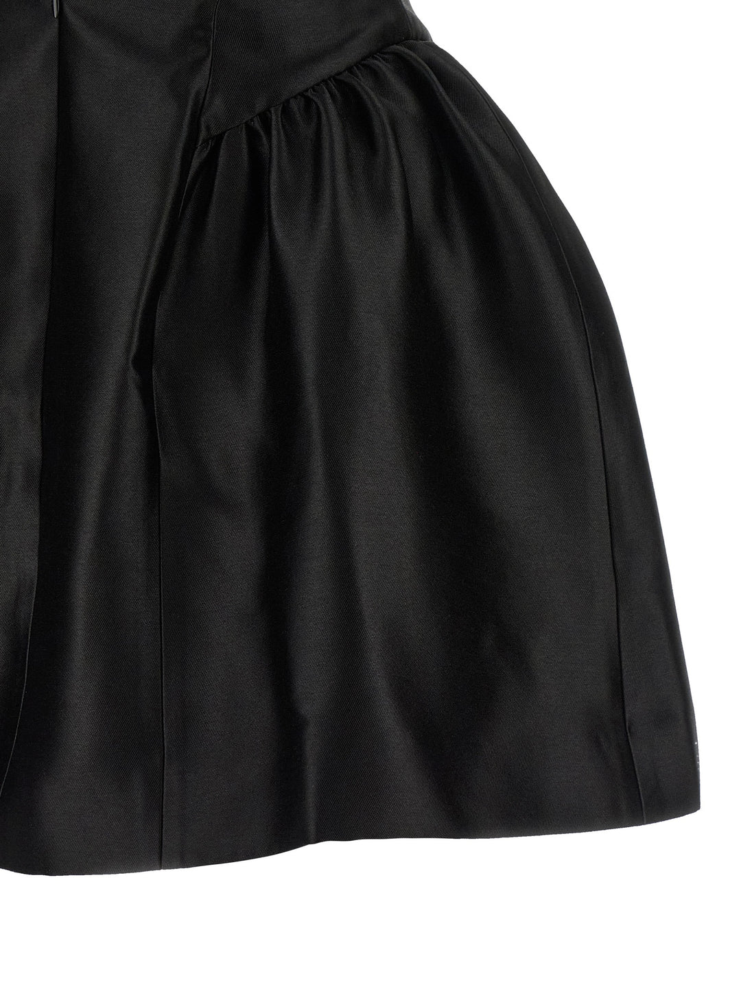 Self Portrait Black Taffetà Collared Mini Skirts - Black | bd216b5a5b0b4a9dc664707ed2873fac7e34bf27