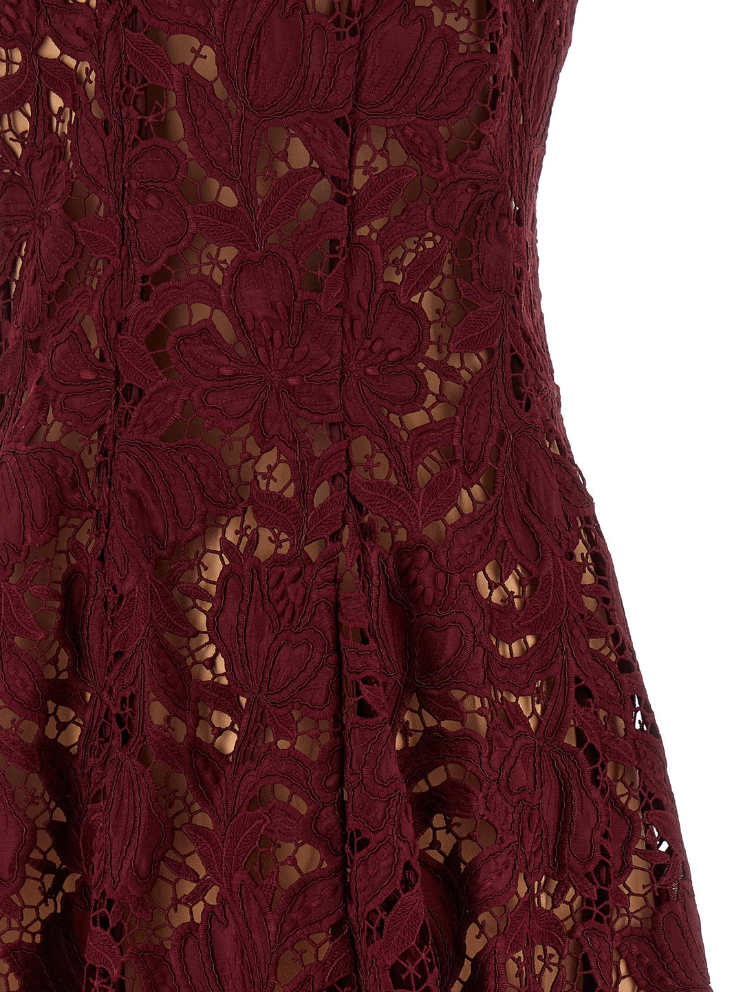 Self Portrait Burgundy Lace Mini Dresses - Bordeaux | 4e24dedad71fa4021f0d82217e3123ff88a266b5