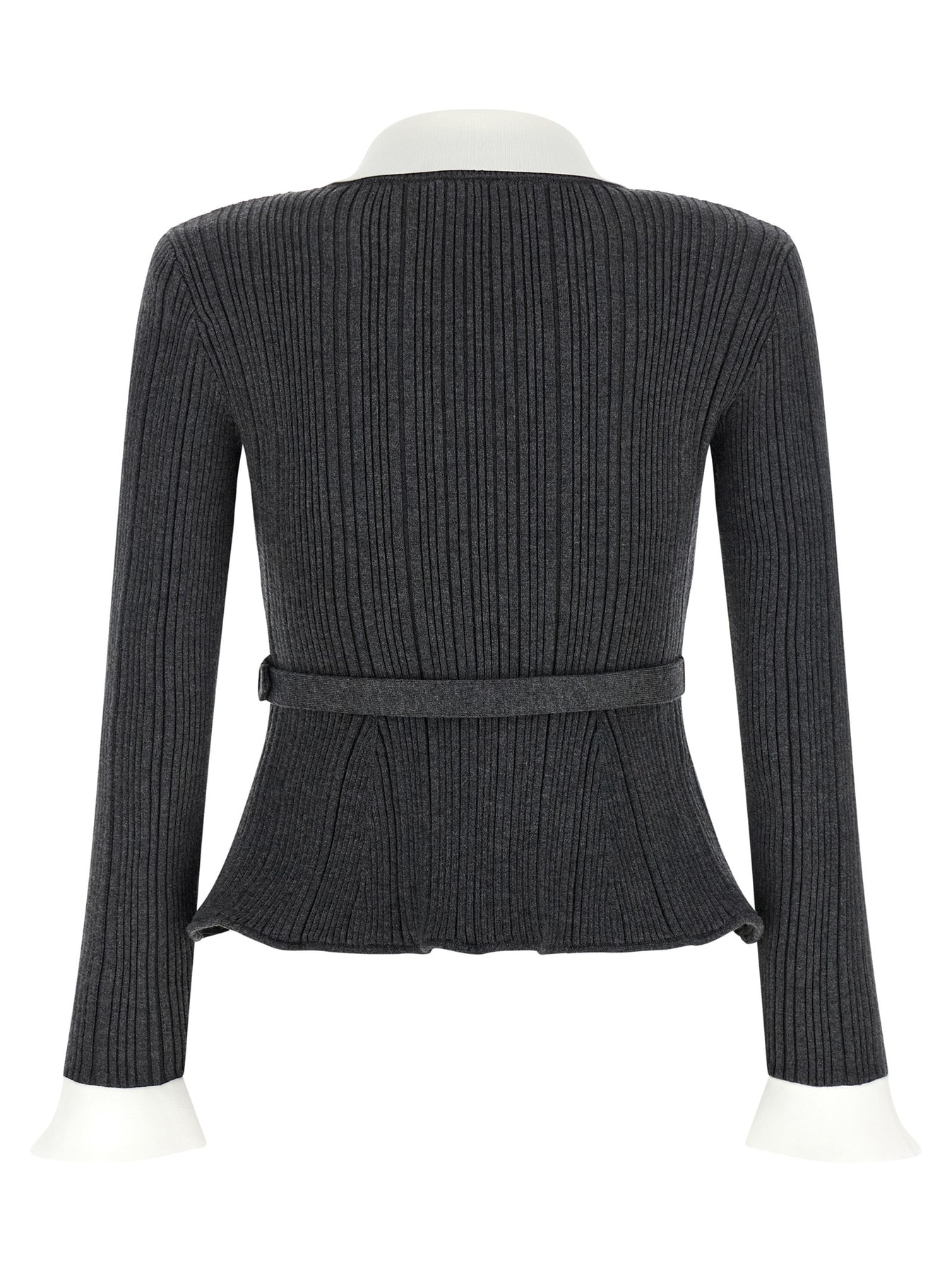 Self Portrait Ribbed Cardigan Sweaters and Cardigans - Gray | f574dbc8d41ddea7e8a1e6479f49aa993e95d2da